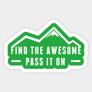 Find the Awesome Mountain Sticker